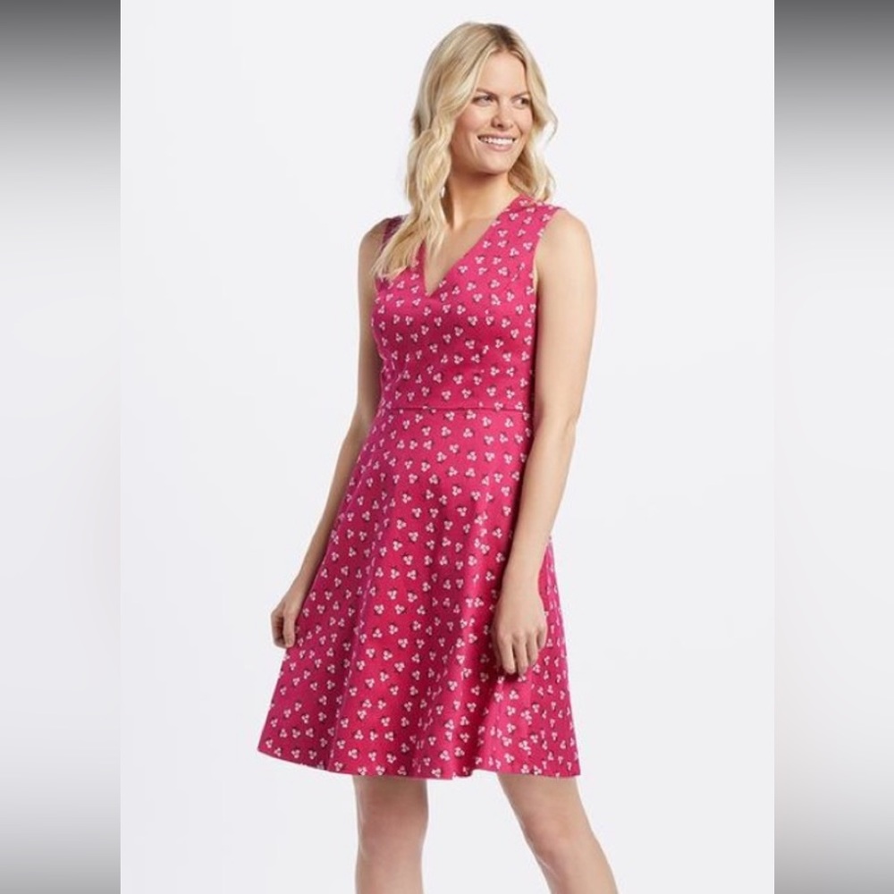 Draper James Floral Love Circle Dress Cabernet